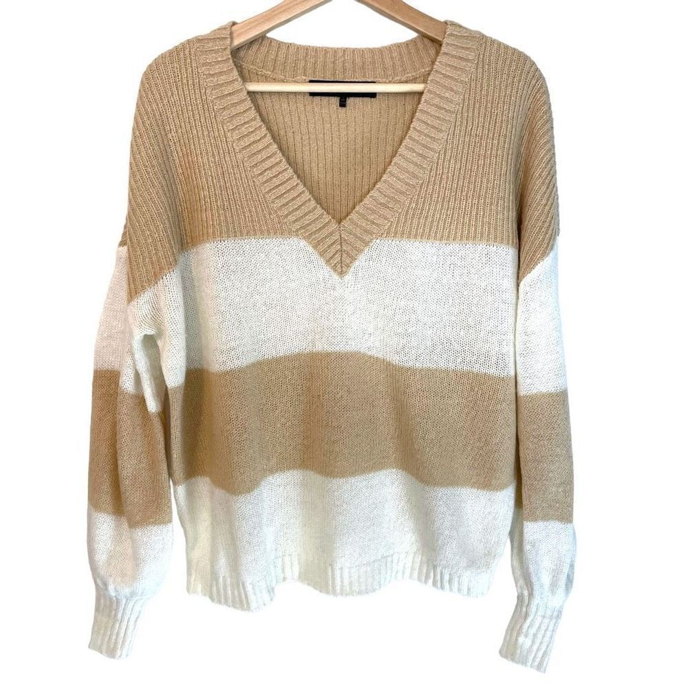 House of Harlow X Revolve V Neck Striped Sweater